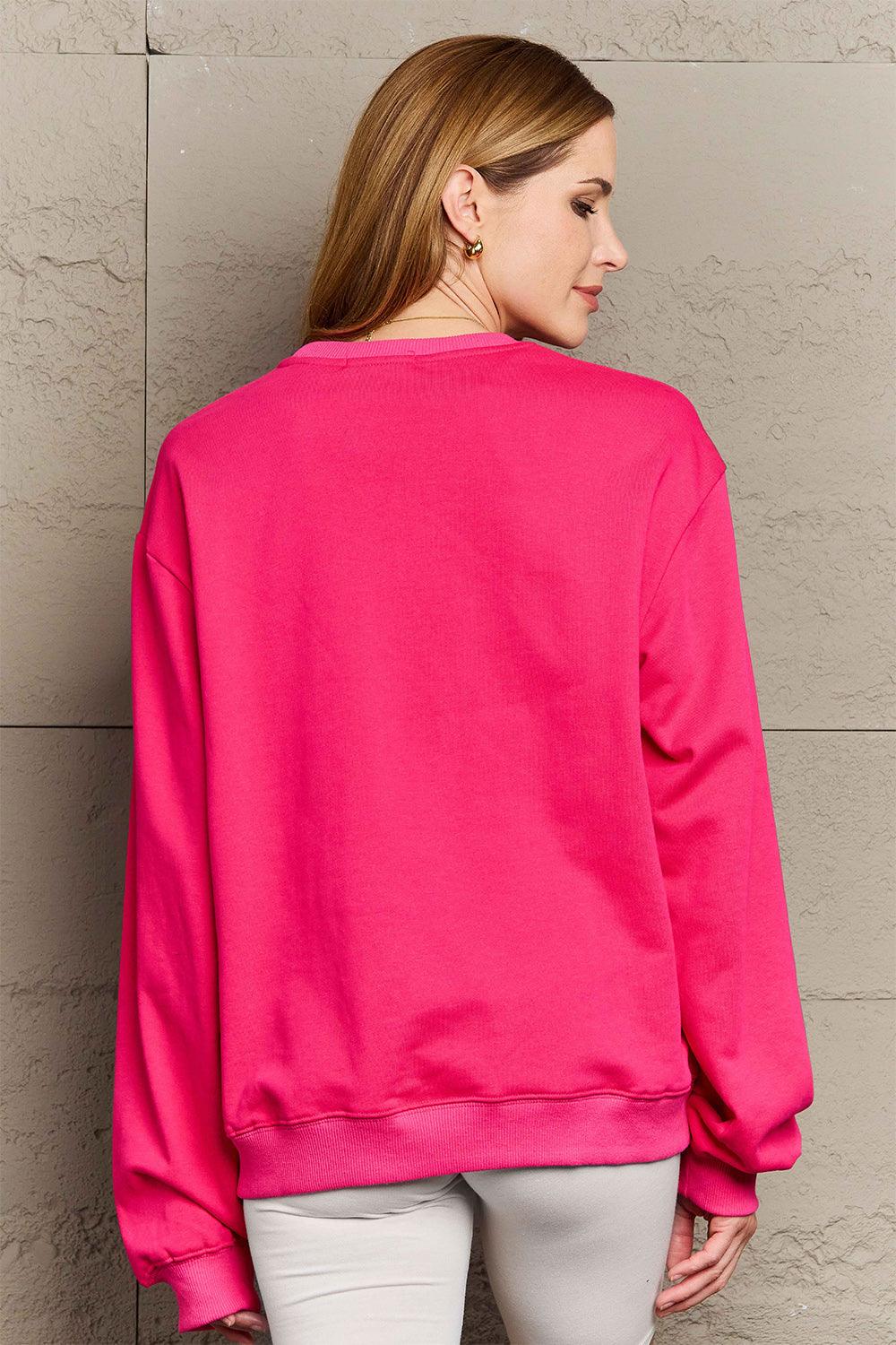 Simply Love Full Size 2024 Round Neck Dropped Shoulder Sweatshirt Carauana Store