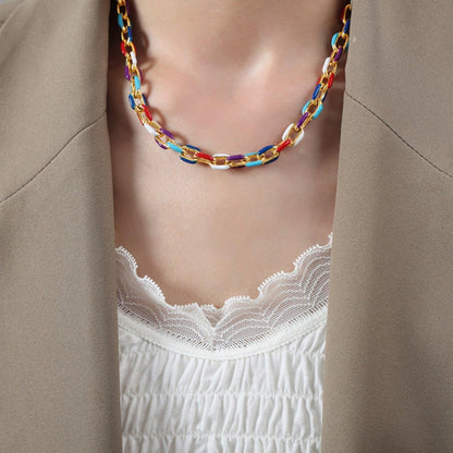 18K Gold-Plated Titanium Steel Necklace Carauana Store