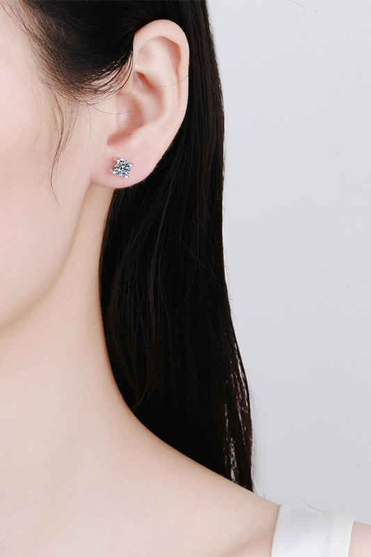 Limitless Love 1 Carat Moissanite Stud Earrings Carauana Store