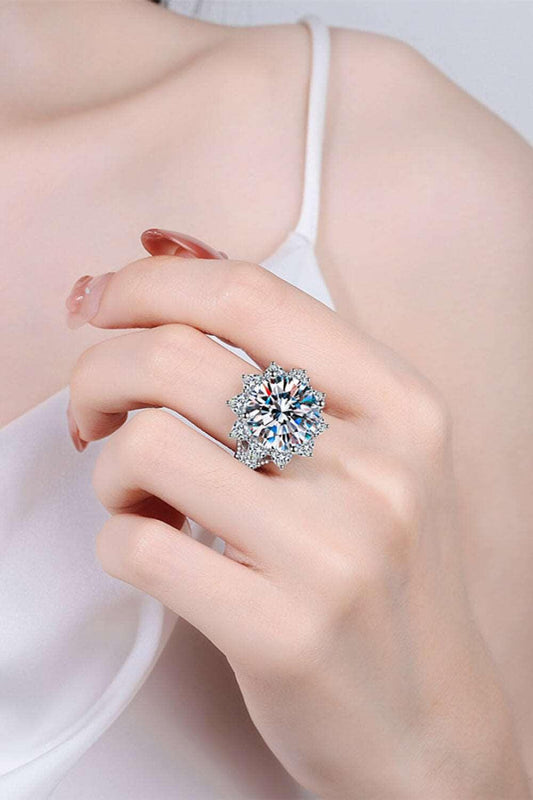 10 Carat Moissanite Flower-Shaped Ring Carauana Store