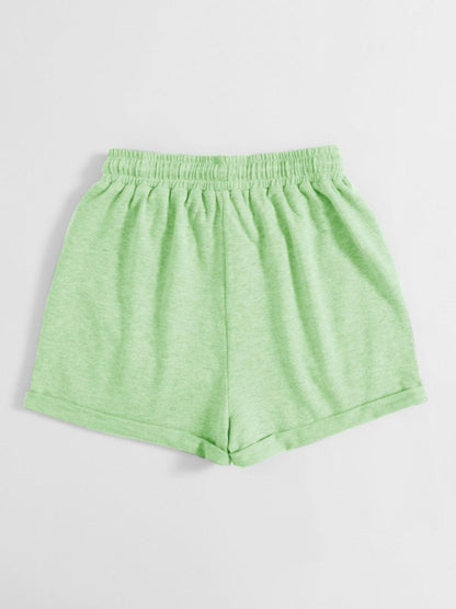 Drawstring Pocketed Elastic Waist Shorts Carauana Store
