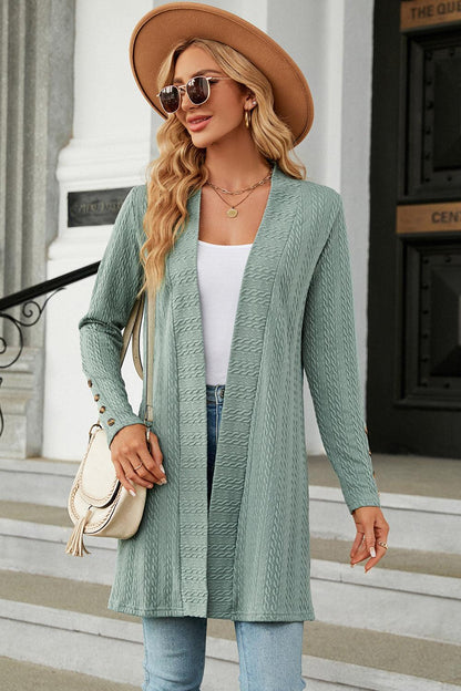 Open Front Long Sleeve Cardigan Carauana Store