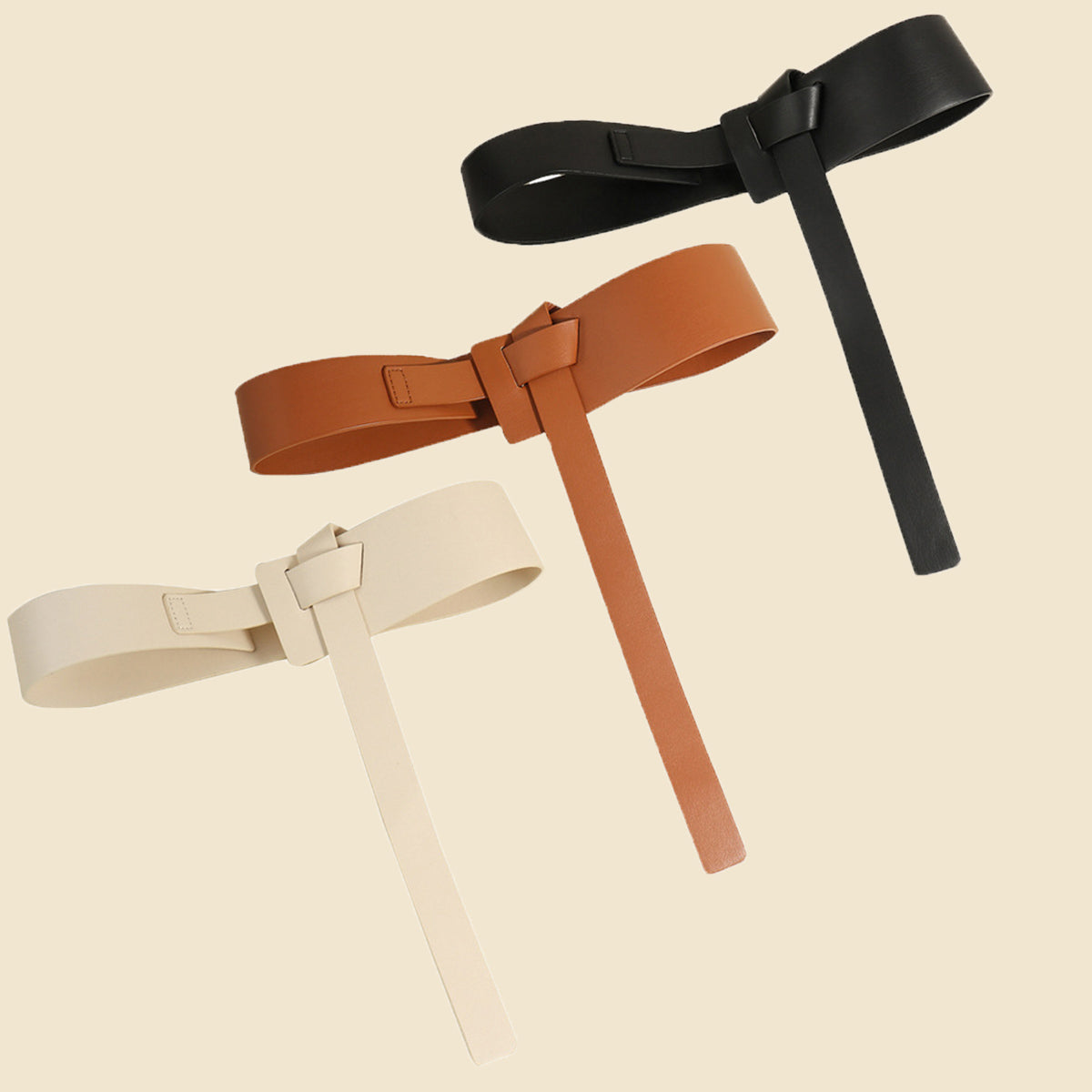 Knot Detail PU Belt Carauana Store