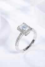 1 Carat Moissanite 925 Sterling Silver Halo Ring Carauana Store