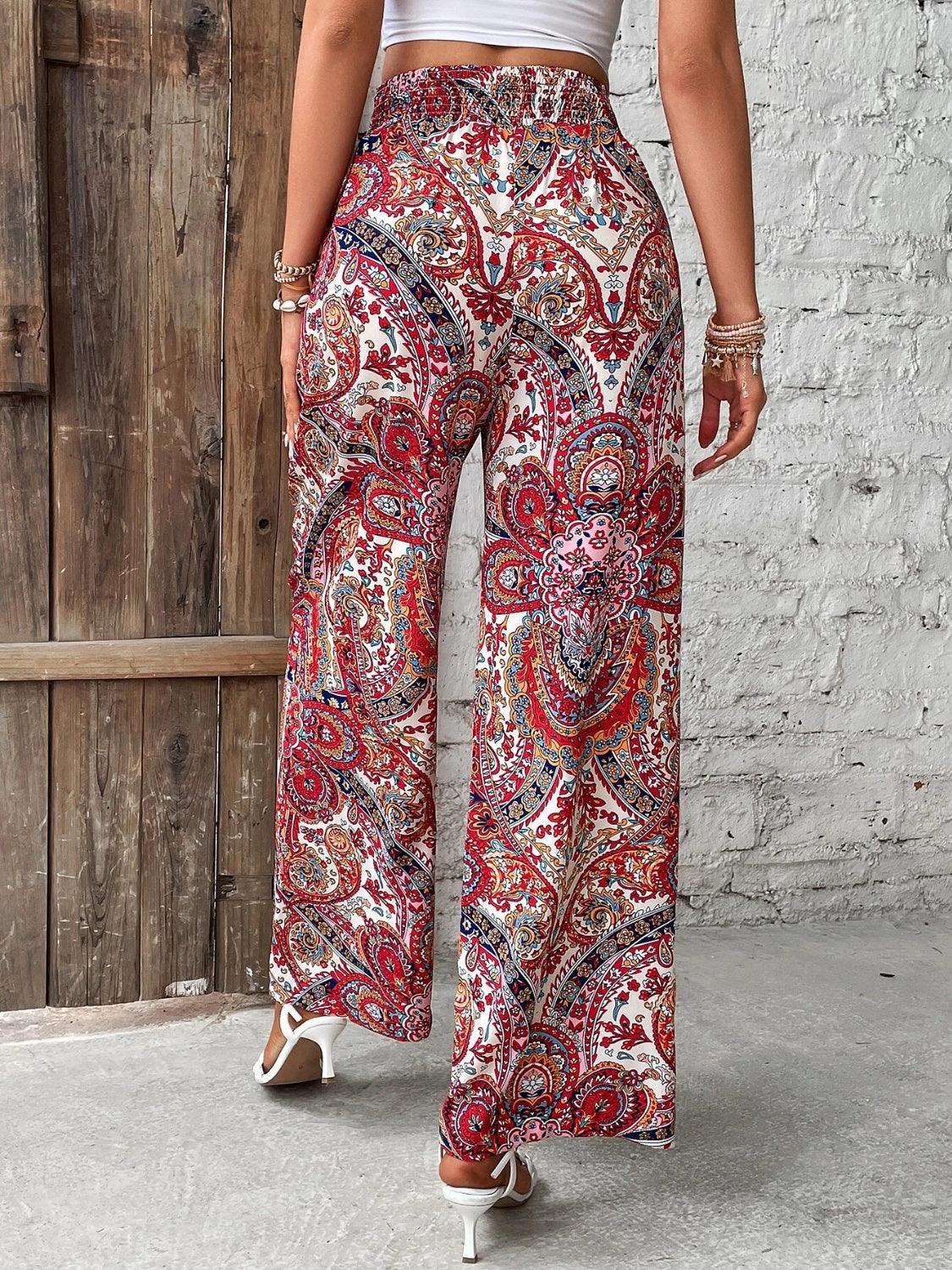 Printed Wide Leg Pants Carauana Store