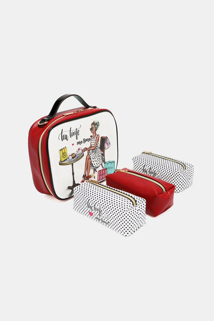 Nicole Lee USA Printed Handbag with Three Pouches Carauana Store