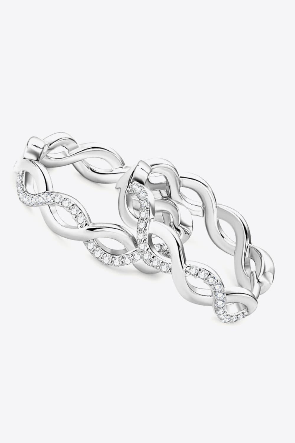Moissanite Crisscross Hoop Earrings Carauana Store