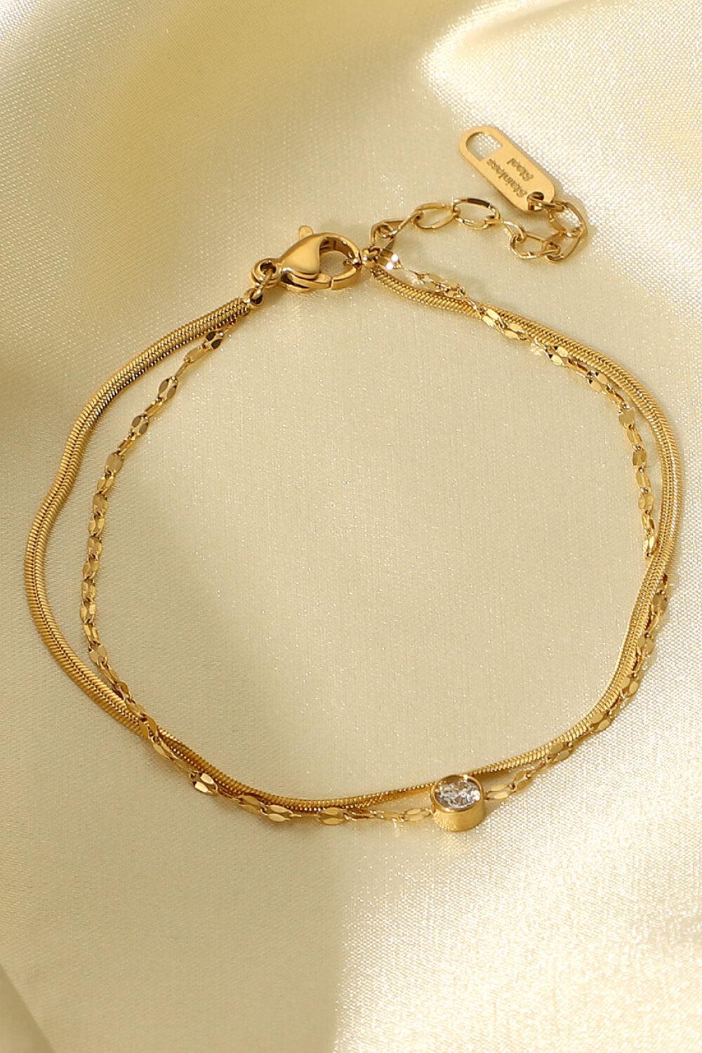 Icing on the Cake Rhinestone Double-Layered Bracelet Carauana Store