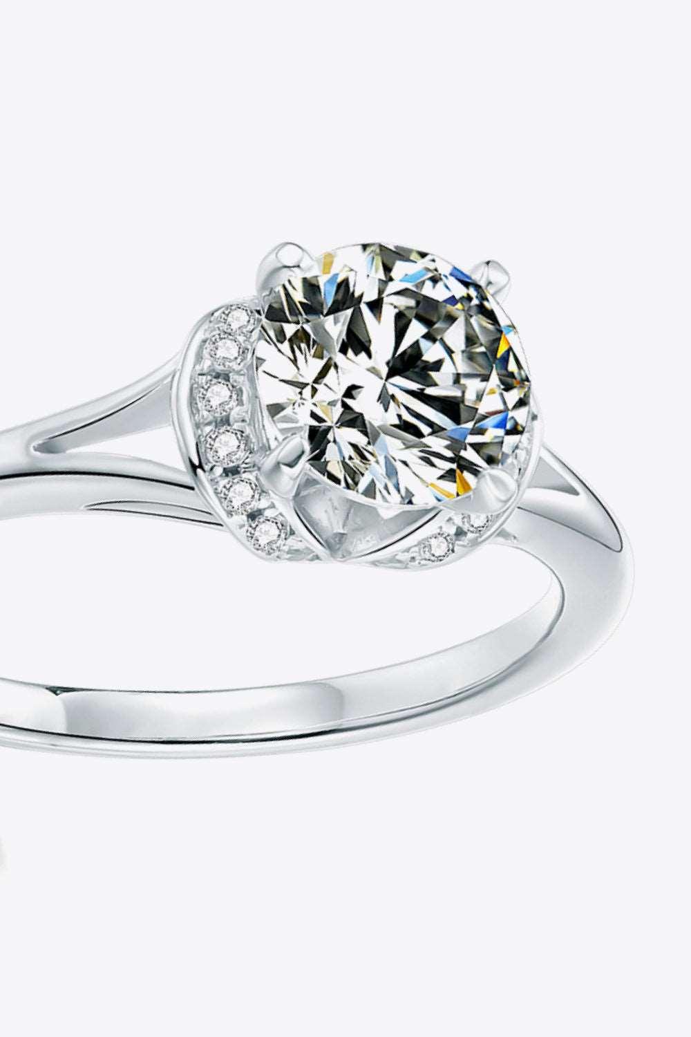 1 Carat Moissanite Split Shank Ring Carauana Store