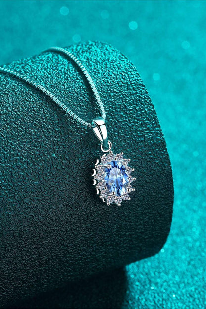 1 Carat Moissanite 925 Sterling Silver Necklace Carauana Store