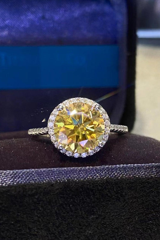 2 Carat Moissanite Round Ring Carauana Store