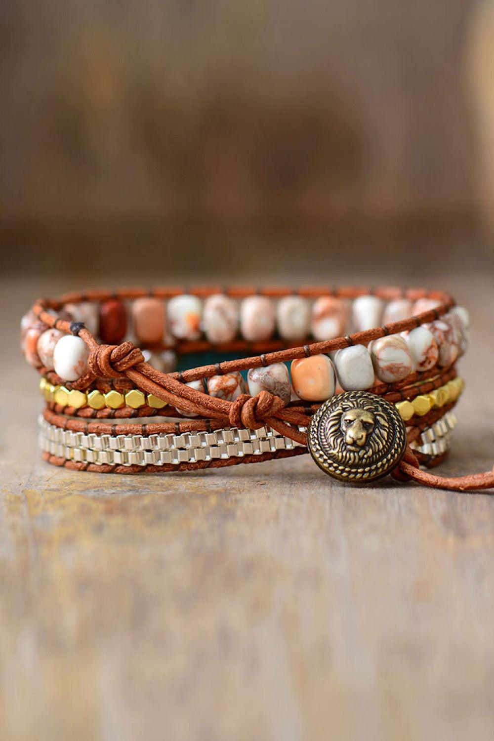 Handmade Natural Stone Copper Bracelet Carauana Store