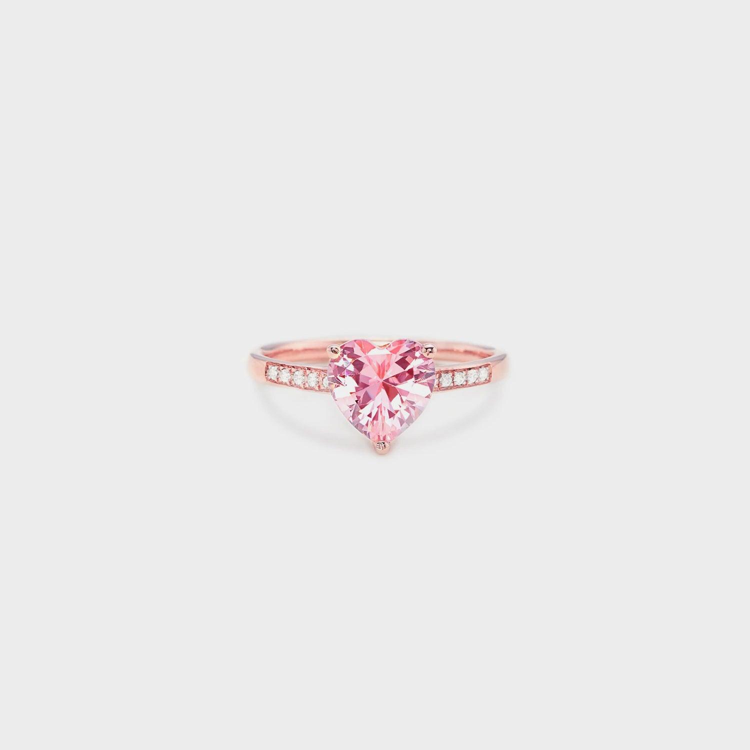 Heart Zircon 925 Sterling Silver Ring Carauana Store