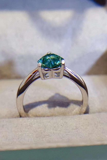 1 Carat Moissanite Heart 925 Sterling Silver Ring Carauana Store