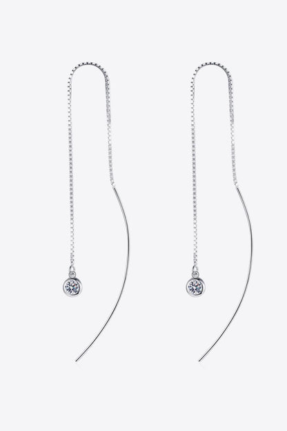 Moissanite 925 Sterling Silver Threader Earrings Carauana Store