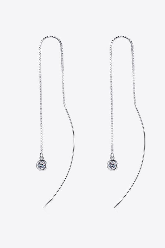 Moissanite 925 Sterling Silver Threader Earrings Carauana Store