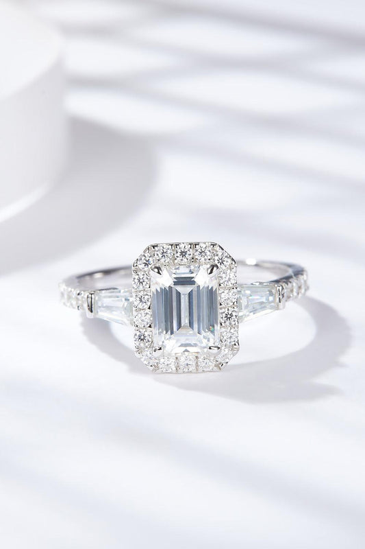 1 Carat Moissanite Geometric 925 Sterling Silver Ring Carauana Store
