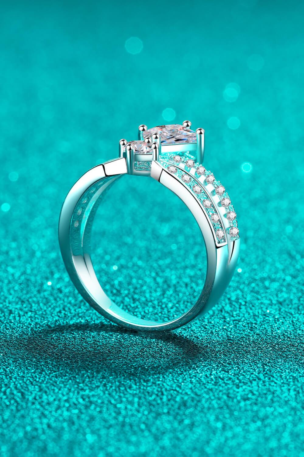 925 Sterling Silver Moissanite Crown Ring Carauana Store