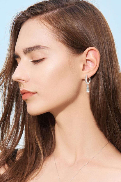 1.8 Carat Moissanite 925 Sterling Silver Drop Earrings Carauana Store