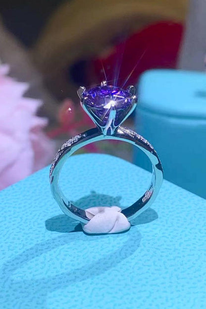 Nice To Meet You 2 Carat Moissanite 925 Sterling Silver Ring Carauana Store