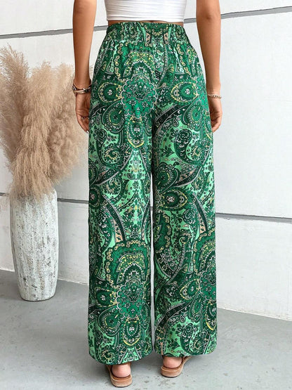 Printed Wide Leg Pants Carauana Store