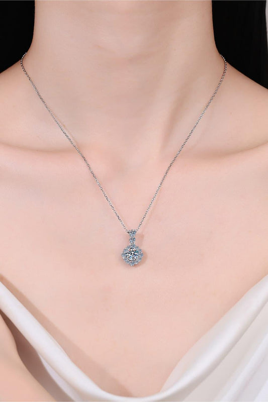 1 Carat Moissanite 925 Sterling Silver Necklace Carauana Store