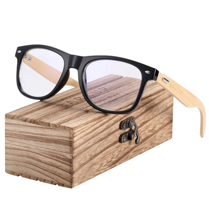 BARCUR Wood Anti Blue Ray Glasses Computer Glasses Optical Eye UV Blocking Gaming Filter Eyewear - CaRaUaNa Fashion