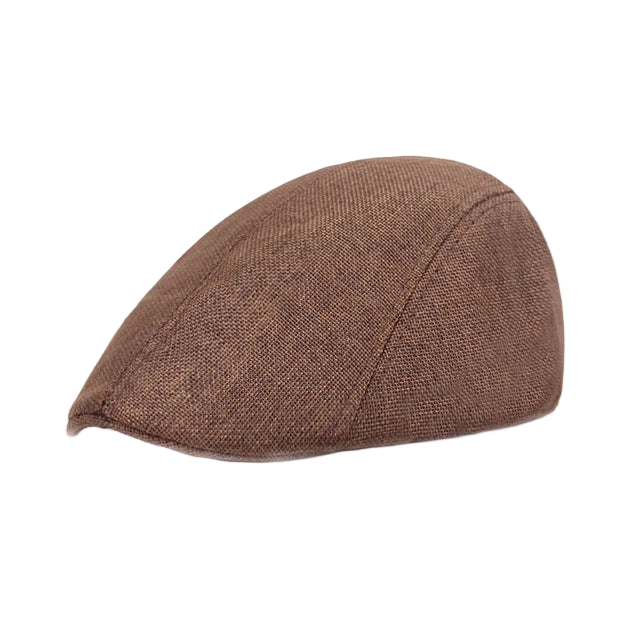 Brown flat cap