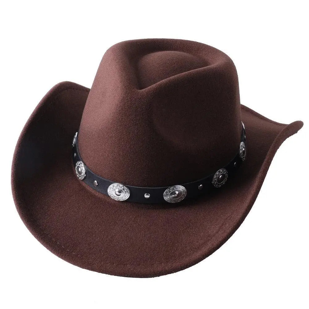 Cowboy hat monochrome felt Men and Women Carauana Store