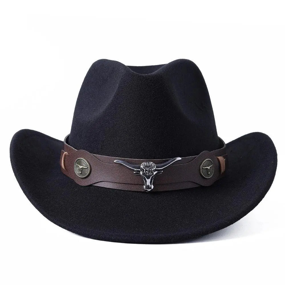 Cowboy hat monochrome felt Men and Women Carauana Store