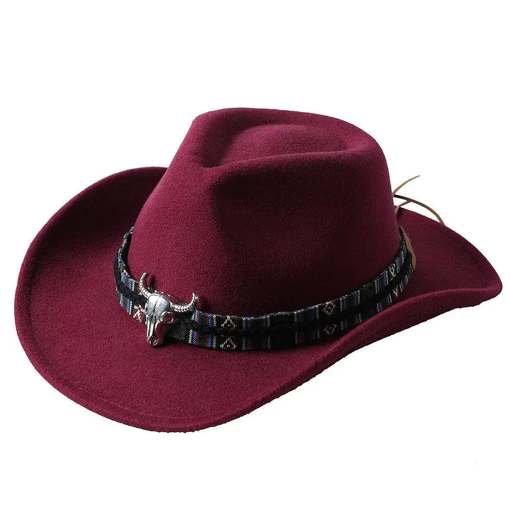 Cowboy hat monochrome felt Men and Women Carauana Store