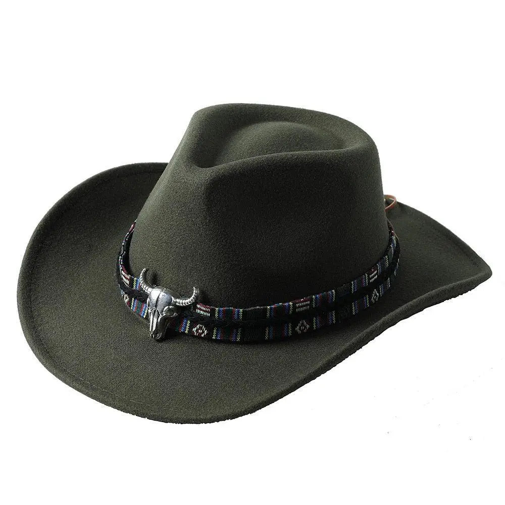 Cowboy hat monochrome felt Men and Women Carauana Store