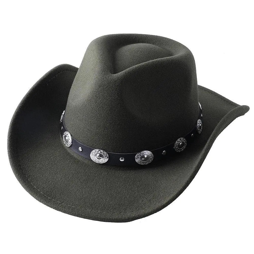 Cowboy hat monochrome felt Men and Women Carauana Store