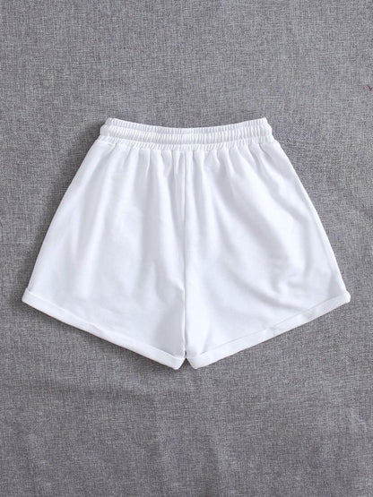 Drawstring Pocketed Elastic Waist Shorts Carauana Store