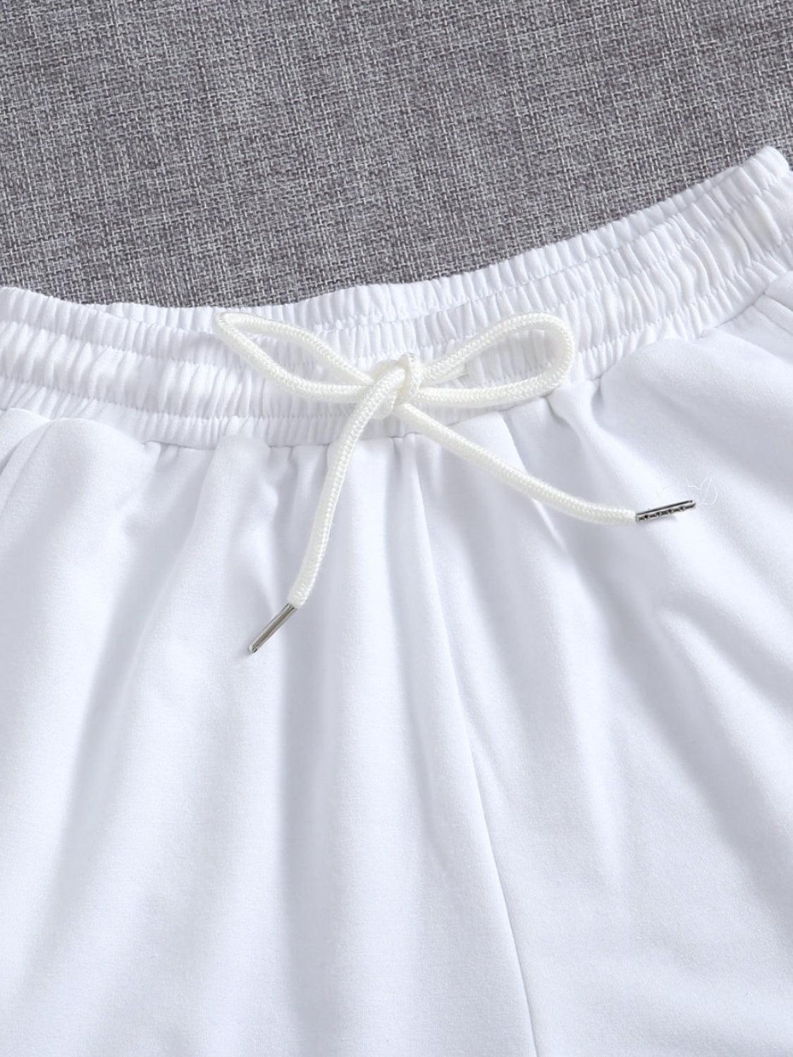 Drawstring Pocketed Elastic Waist Shorts Carauana Store