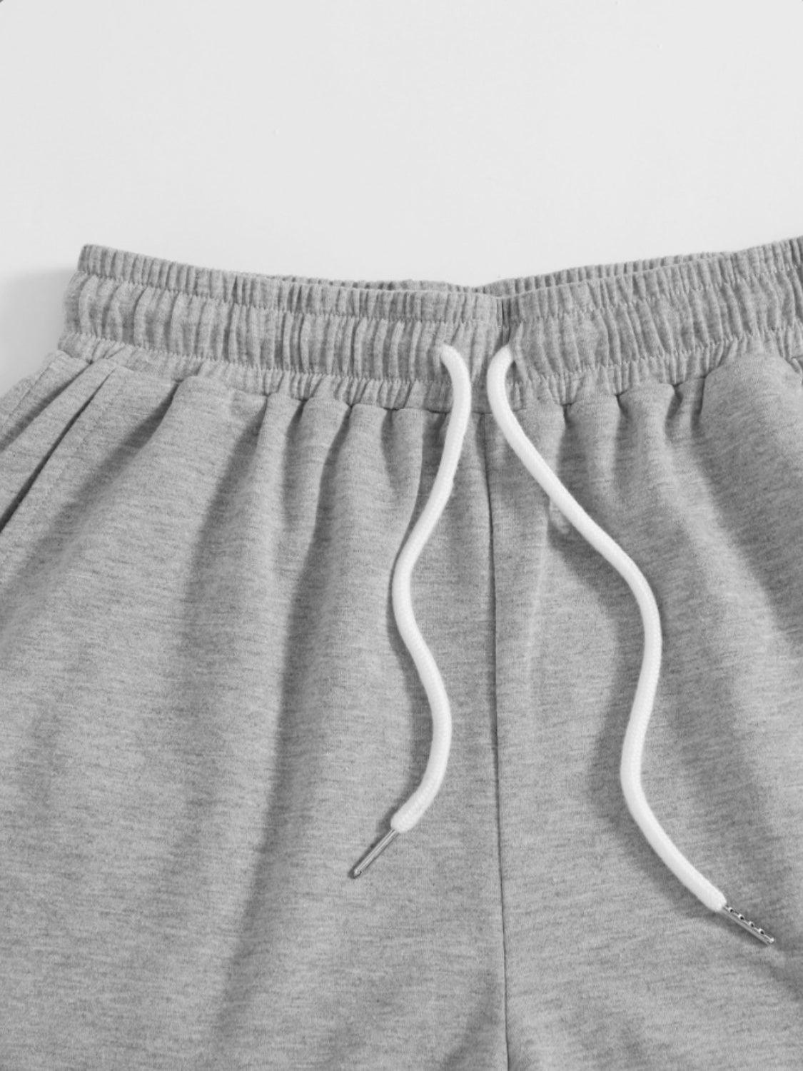 Drawstring Pocketed Elastic Waist Shorts Carauana Store