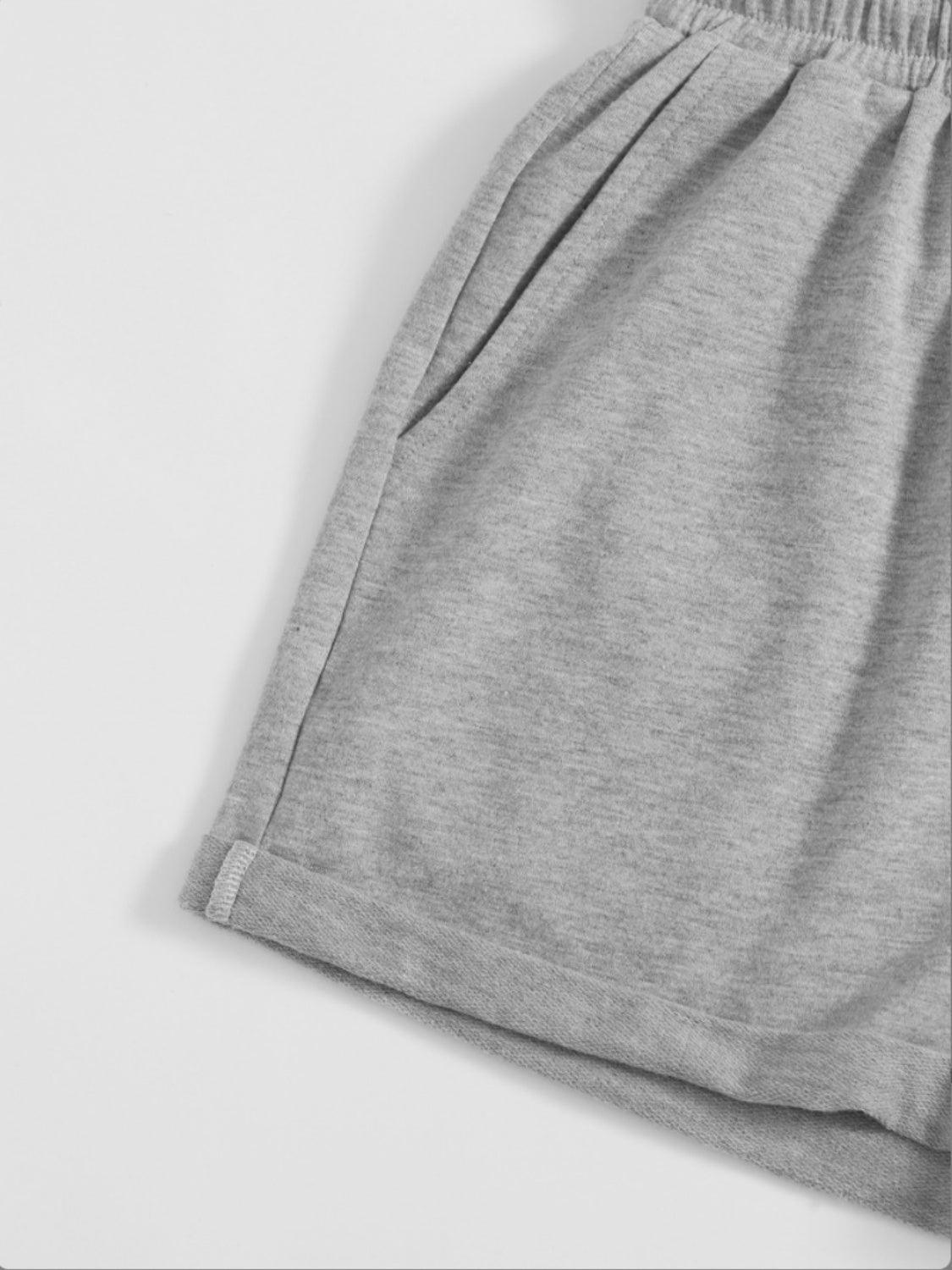 Drawstring Pocketed Elastic Waist Shorts Carauana Store