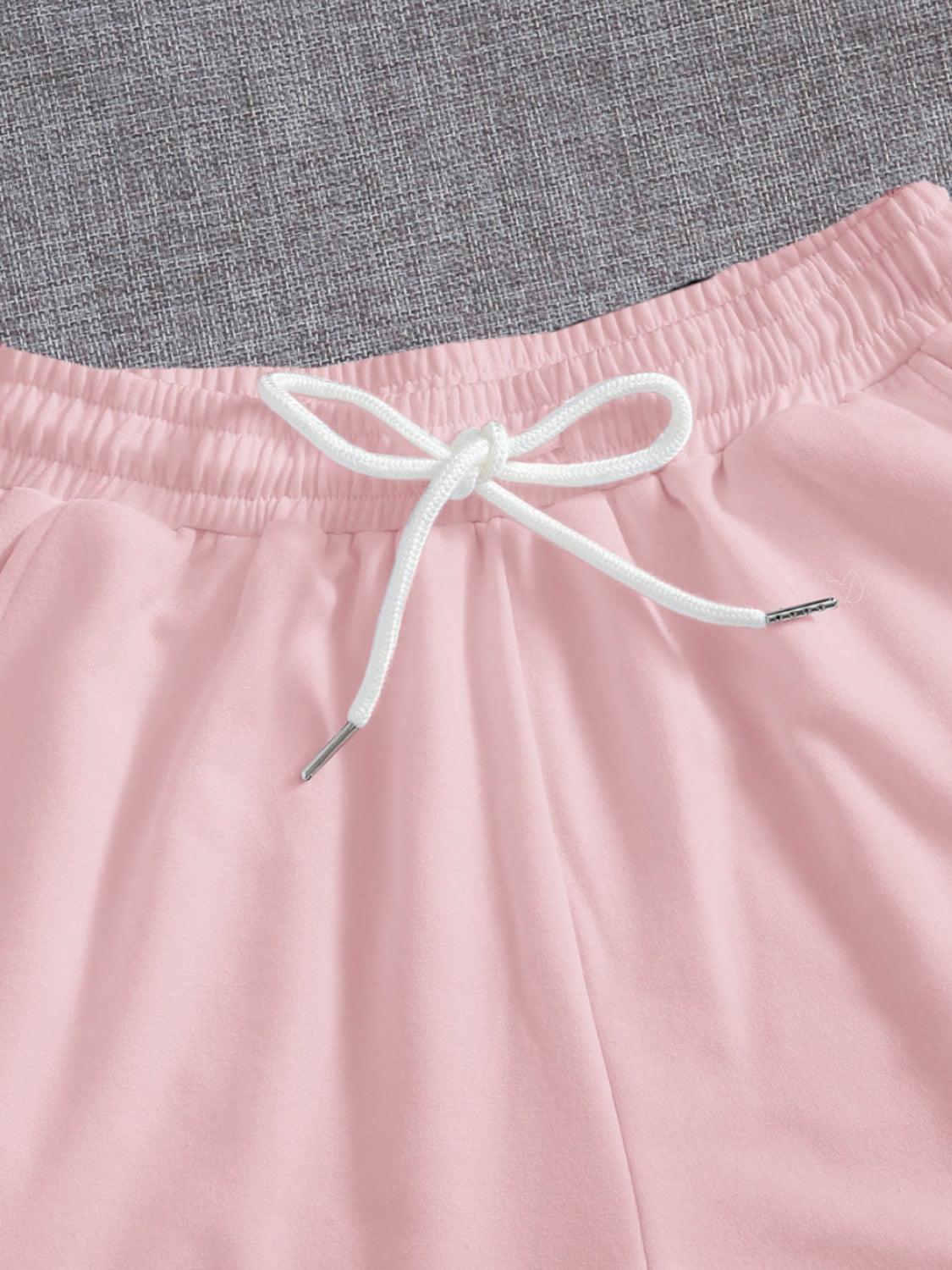 Drawstring Pocketed Elastic Waist Shorts Carauana Store