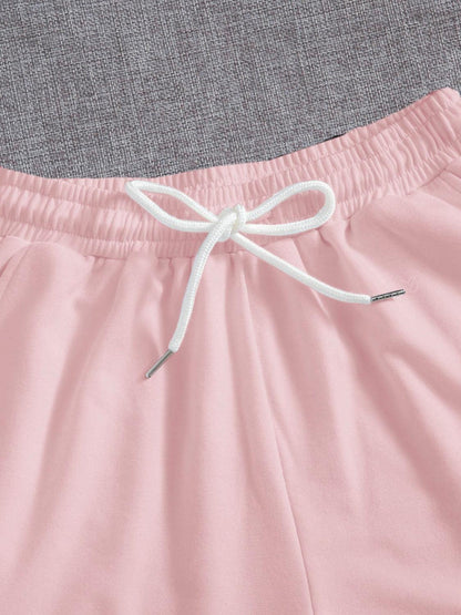 Drawstring Pocketed Elastic Waist Shorts Carauana Store