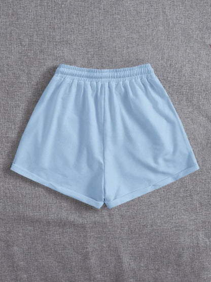 Drawstring Pocketed Elastic Waist Shorts Carauana Store