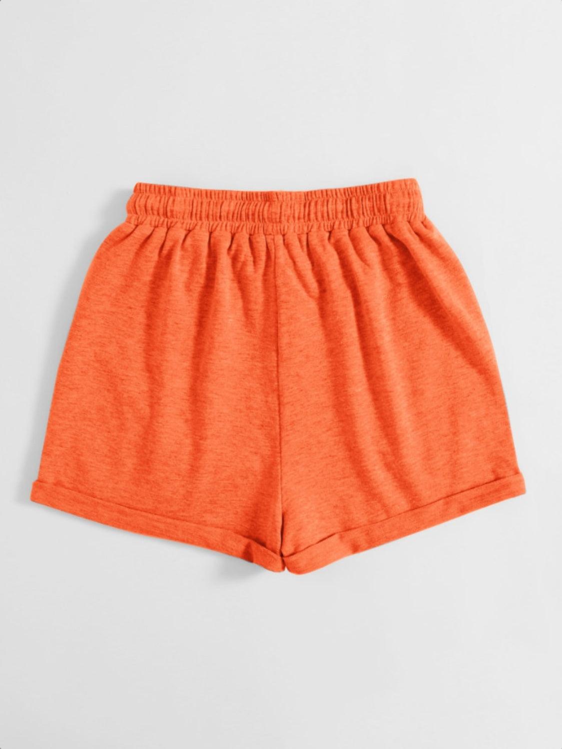 Drawstring Pocketed Elastic Waist Shorts Carauana Store