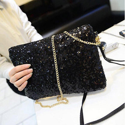 Evening Clutch Bag Glitter Sequin Handbag