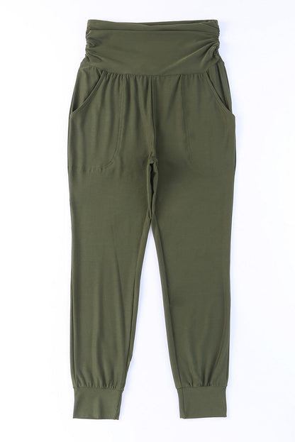 High-Rise Wide Waistband Joggers Carauana Store
