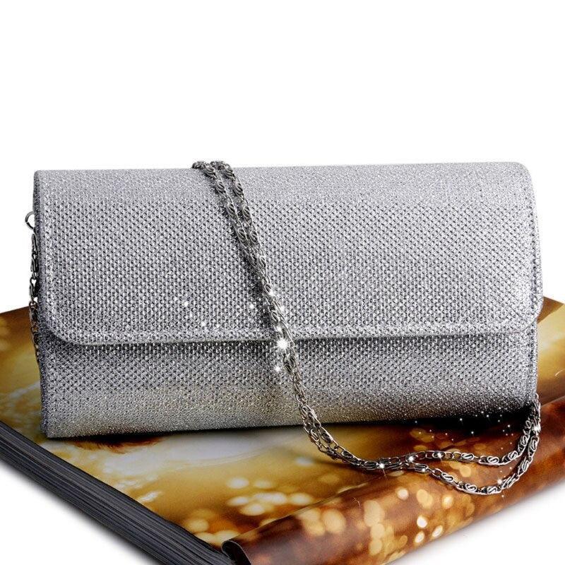 Ladies Handbag Wedding Luxury Chain Crossbody Bags Gold Silver Evening Party Clutch and Purse Female