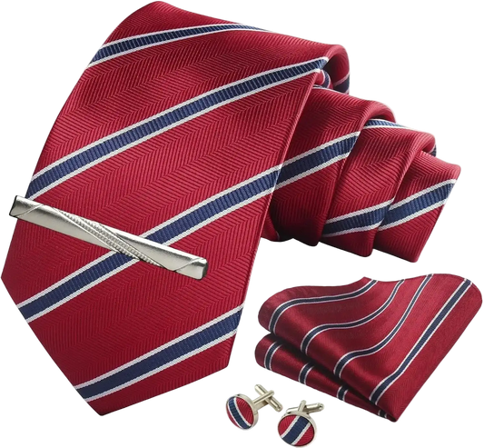 Premium Striped Jacquard Men’s Neck Tie Set👔 CaRaUaNa Fashion