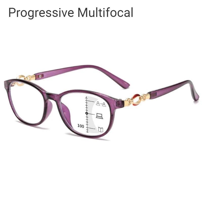 Trendy Multi-Focus Reading Glasses for Women | Anti-Blue Light & Bifocal | Stylish Eyewear