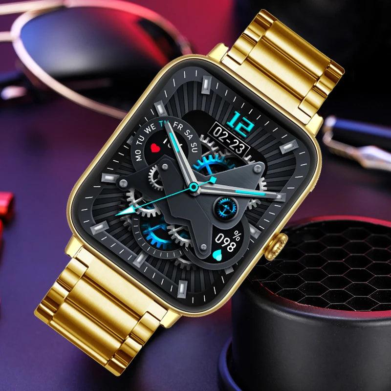 Trosmart Fusion: Where Fashion Meets Functionality in a Timeless Symphony|Smartwatch Golden For Android IOS Unisex