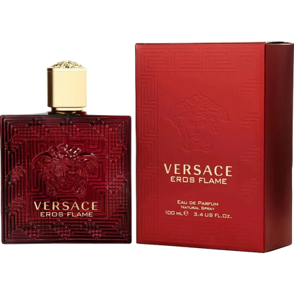 Versace Eros Flame perfume bottle and packaging