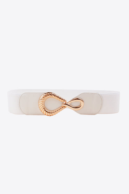 Ribbed Alloy Buckle Elastic Belt Carauana Store