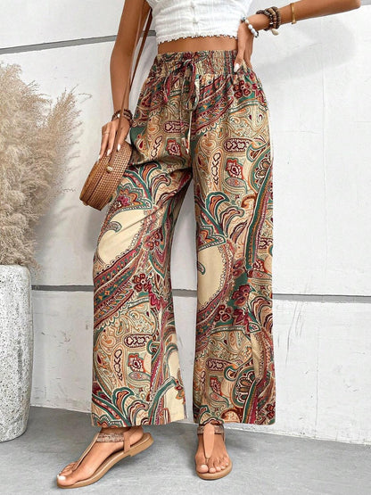 Printed Wide Leg Pants Carauana Store